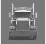 Round Top Peterbilt Shock Box Cover With 10 - 3/4 Inch Light Holes On Face And 7 - 3/4 Inch Light Holes On Flange