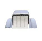 Peterbilt 389 Long 131.6 BBC Aluminum Hood (2007 & Newer) With Stainless Grille Assembly & Fiberglass Fenders