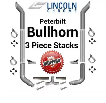 Peterbilt 359 Non-Unibilt 8 Inch Bullhorn Lincoln Exhaust Package