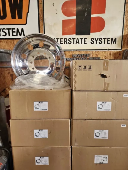 NEW- POLISHED 24.5 BIG TRUCK WHEELS  For  PETERBILT or Any Truck